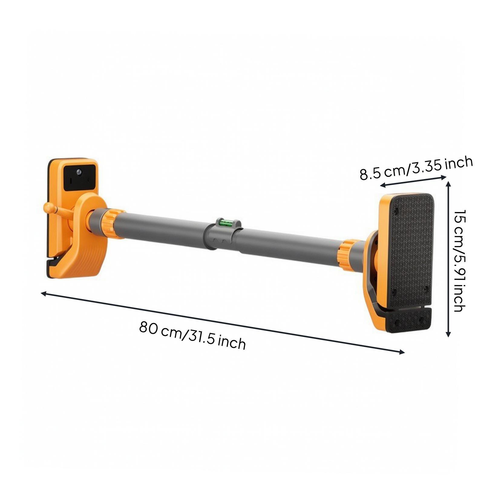 Door Pull Up Bar No Screw - ドア枠に取り付け可能な、ネジ不要のポータブル式室内用懸垂バー。気泡管付きのグリップパッドが付属し、自宅で手軽に筋力トレーニングができる。