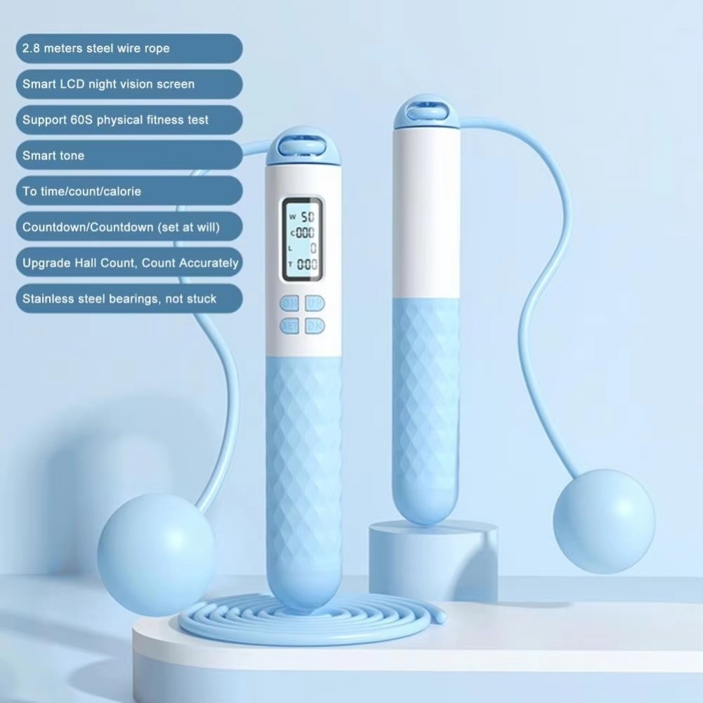 ポータブルコードレスロープレス縄跳びカウンター付き滑り止めカ - Smart Jump Rope Digital Counter のレビューと価格