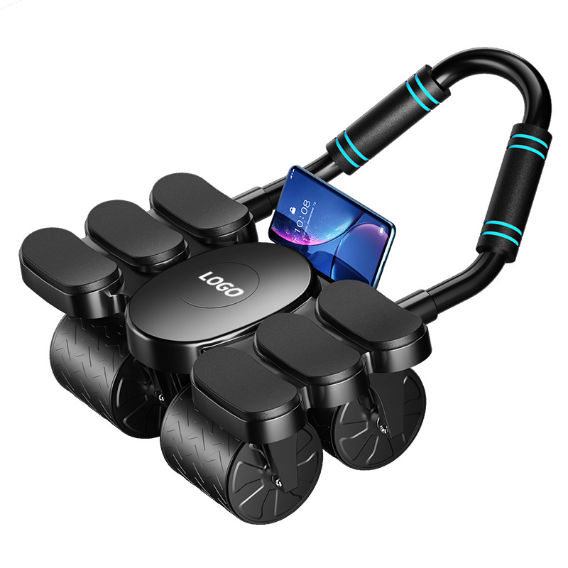 男性用腹筋トレーニング器具 四輪六肘サポート 自動リバウンド - Ab Roller Wheel With Elbow Support のレビューと価格