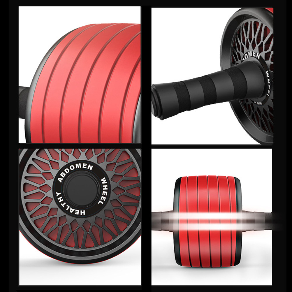 静音フィットネスホイール レッド 滑り止めハンドル 軽量ポー - Ab Roller Wheel With Elbow Support のレビューと価格