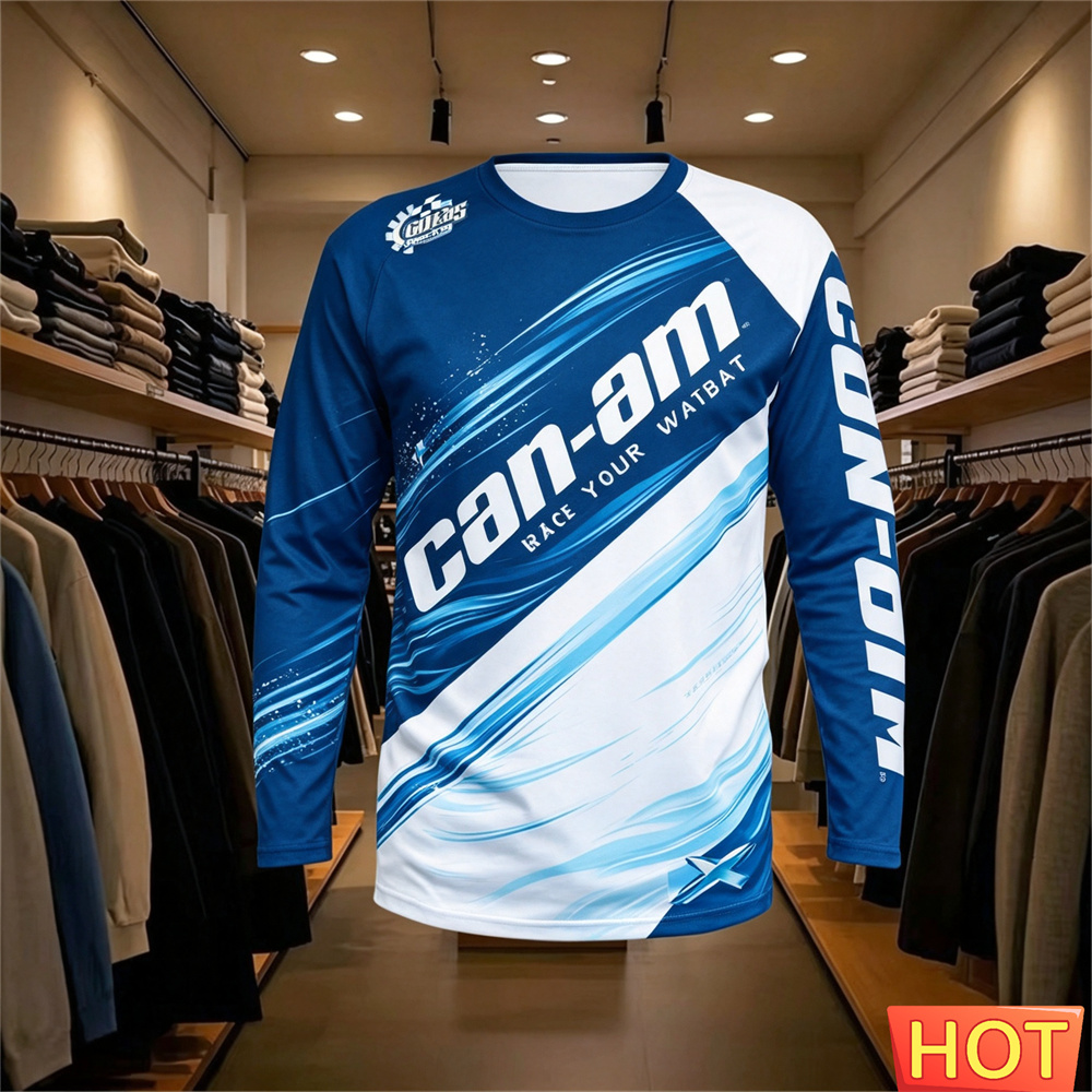 バイクレース用長袖ラウンドネックTシャツ、男女兼用、ファッシ - Team Sports のレビューと価格