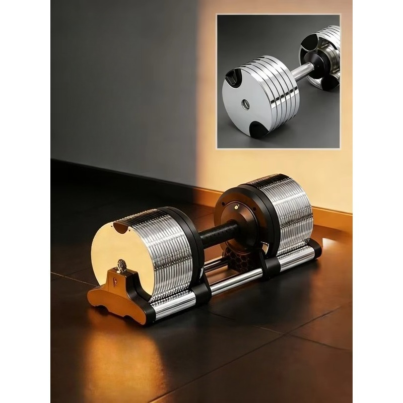 クイックリリース式32kg（70ポンド）鋳鉄製ゴム被覆塗装済 - Adjustable Dumbbell Pair 40Kg のレビューと価格