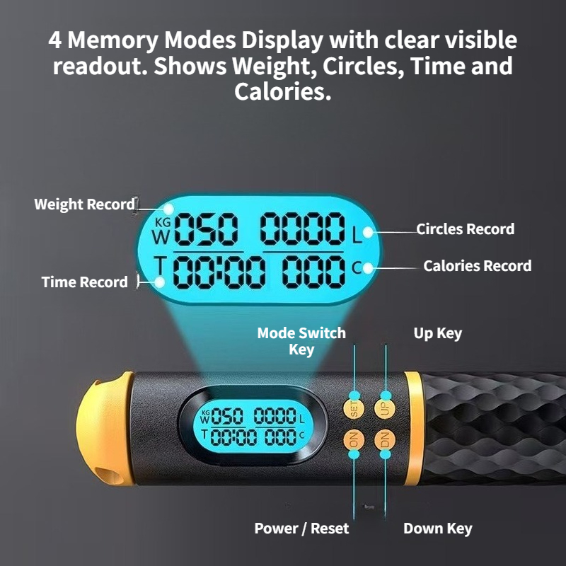 スマートロープジャンプロープ、新登場の大人用ワイヤレス縄跳び - Smart Jump Rope Digital Counter のレビューと価格